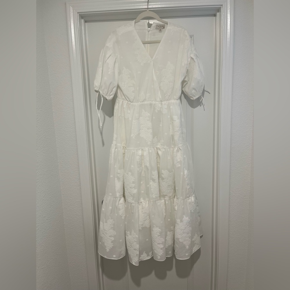 Ted Baker White Midi Dress